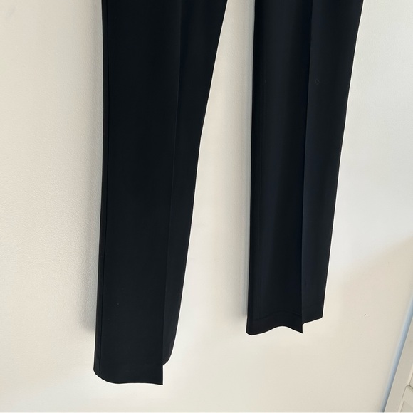 THEORY Wool Blend Straight Leg Trouser Black Size 10 - Picture 5 of 15